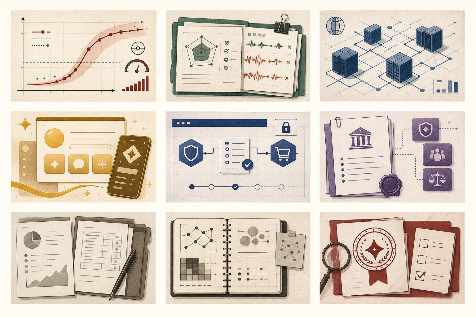 Lab to AGI card art direction board
